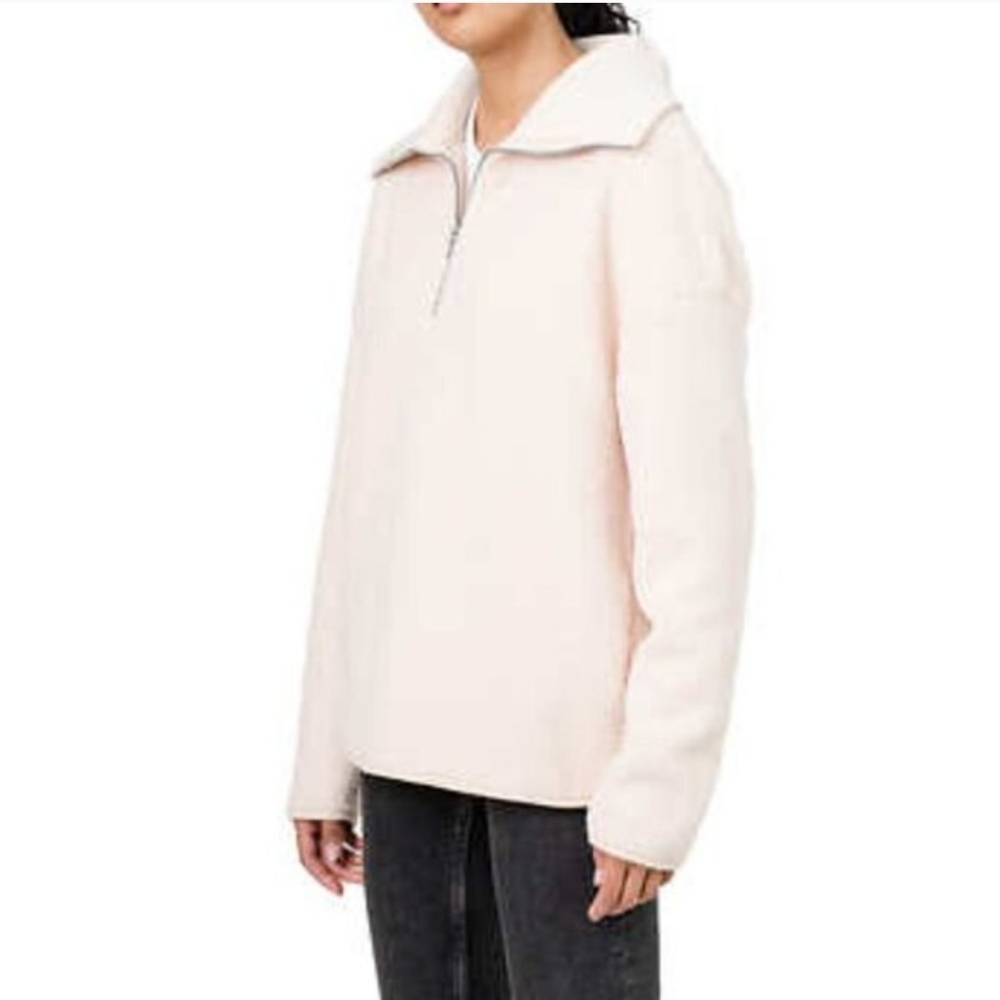 Elle Soft Quarter-Zip Pullover in Cream